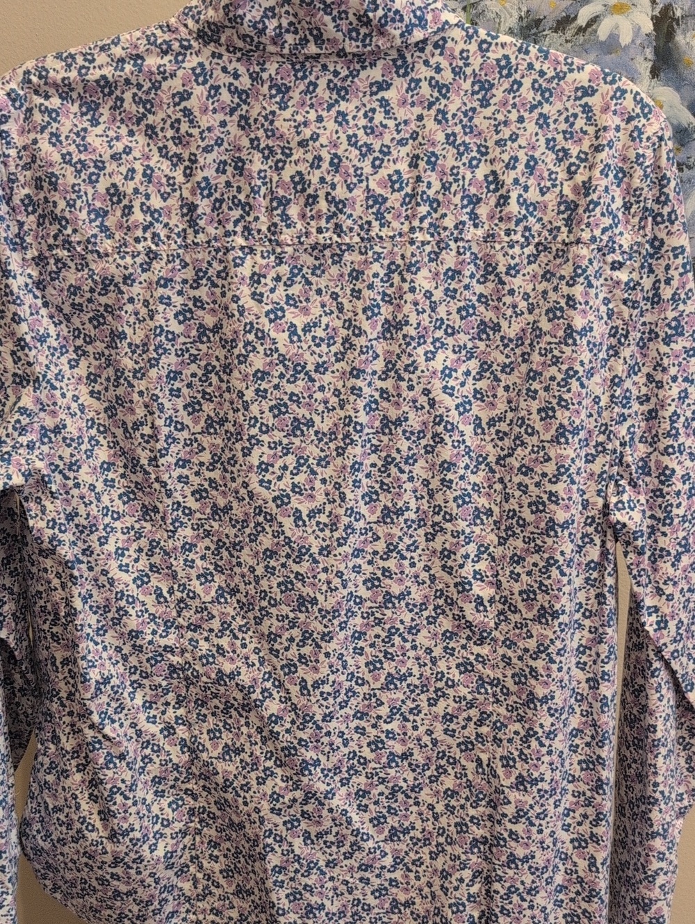 J. Crew Women's'Floral Button-Down Shirt in Blue and Pink - Picture 5 of 5